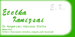 etelka kanizsai business card